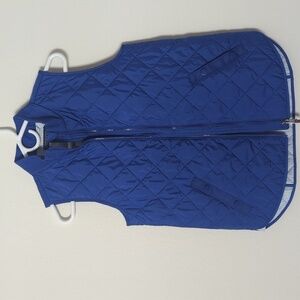 Polo Ralph Lauren Jacket Womens Small Golf blue Full Zip Quilted Lined Vest.